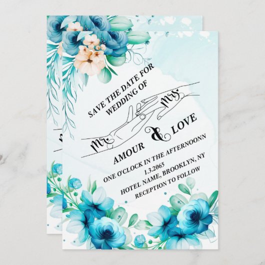 Save the Date Einladung (Vorne/Hinten)