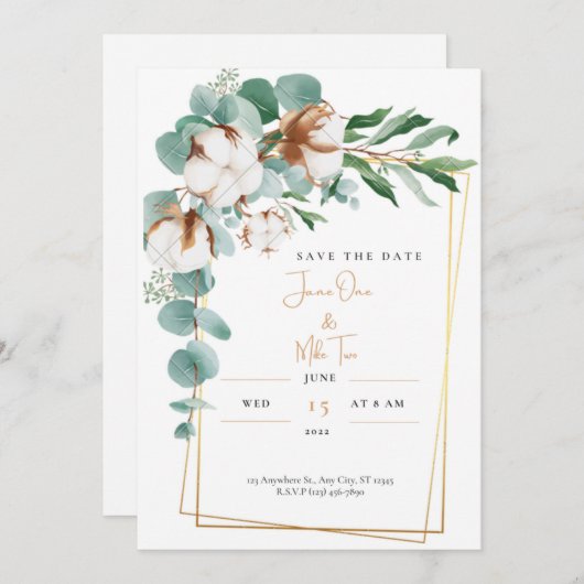 Save the Date Einladung (Vorne/Hinten)