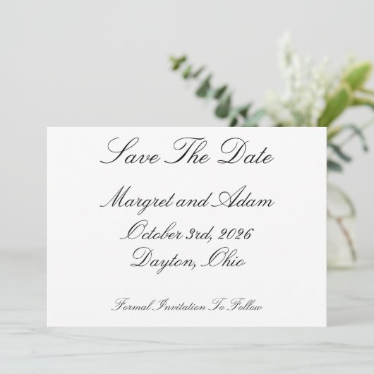 Save The Date Einladung (Stehend Vorderseite)