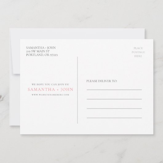 Save The Date Einladung (Rückseite)