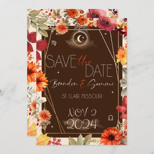 Save the Date Einladung (Vorne/Hinten)