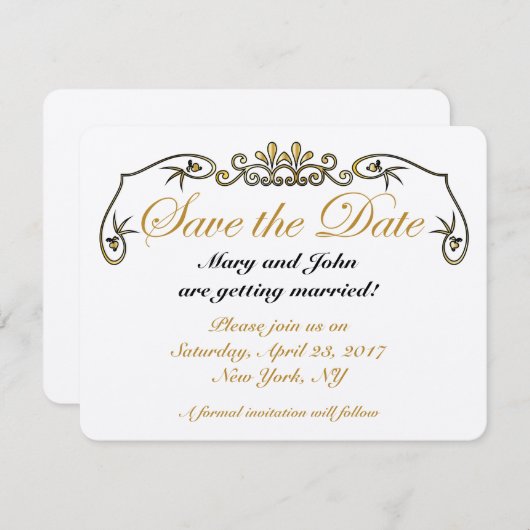 Save the Date Einladung (Vorne/Hinten)