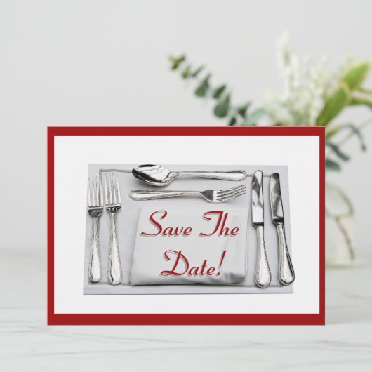 Save The Date! Einladung (Stehend Vorderseite)