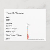 Save the Date Einladung auf Postkarte (Rückseite)