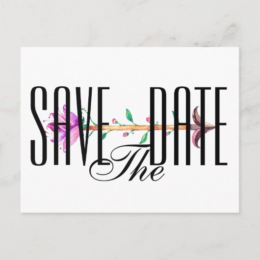 Save the Date Einladung auf Postkarte (Vorderseite)
