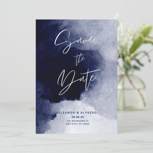 Save the Date Einladung Elegant Hochzeitsankündigu (Stehend Vorderseite)