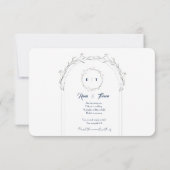 Save the Date Einladung - Elegantes Blumendesign (Rückseite)