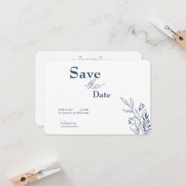 Save the Date Einladung - Elegantes Blumendesign