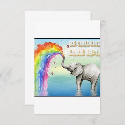 Save the Date Einladung Elephant und Schrift (Vorne/Hinten)