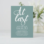 Save-the-Date-Einladung | Endlich Save The Date (Stehend Vorderseite)