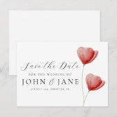 Save the Date Einladung florfarbenes Aquarell (Vorne/Hinten)