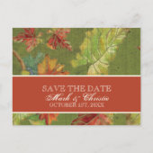 Save the Date Einladung Herbst Traubenleaf Batik (Vorderseite)