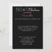 Save the Date Einladung Kombination Schwarz (Rückseite)