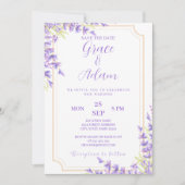 Save the Date Einladung Lavander lila (Vorderseite)