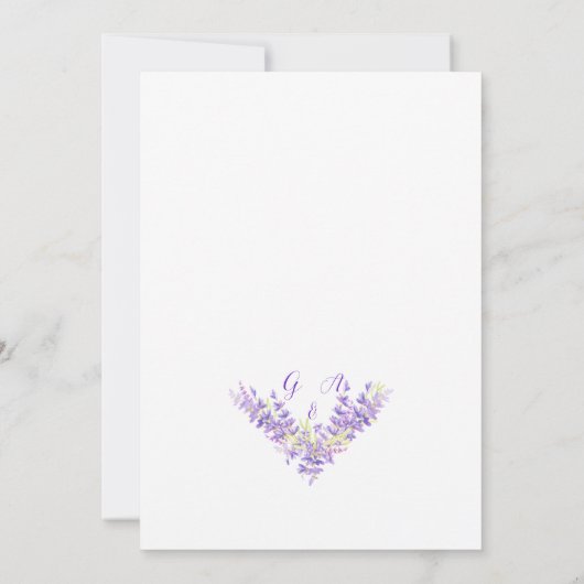 Save the Date Einladung Lavander lila (Rückseite)