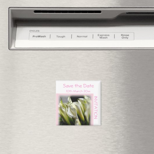 Save the Date Einladung Magnet Calla Lilies (In Situ (Geschirrspüler))