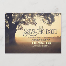 Save the Date Einladung mit Baum & Licht