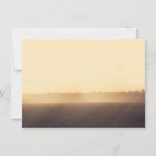 Save the Date Einladung mit Baum & Licht (Rückseite)