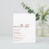 Save the Date Einladung Postkarte (Stehend Vorderseite)
