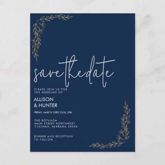 Save the Date Einladung Postkarte (Vorderseite)