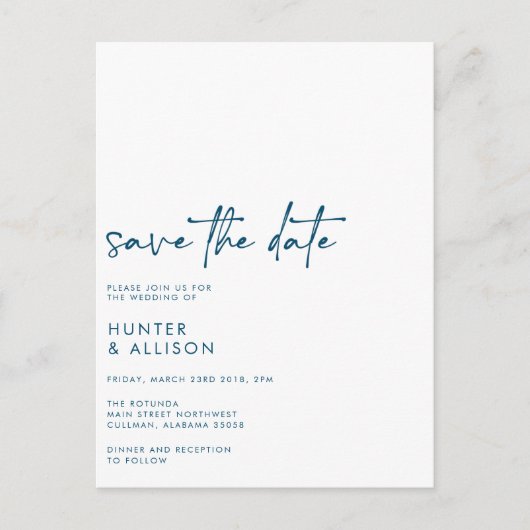 Save the Date Einladung Postkarte (Vorderseite)