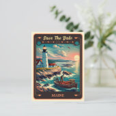 Save The Date | Einladung Postkarte beibehalten (Stehend Vorderseite)