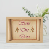 Save The Date Einladung Scroll Ankündigung (Stehend Vorderseite)