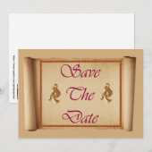Save The Date Einladung Scroll Ankündigung (Vorne/Hinten)