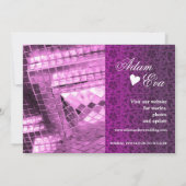 Save the Date Einladung Violet Gemstone Mosaik (Rückseite)