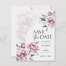 Save the Date Einladung von Dusky Pink Peony