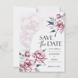 Save the Date Einladung von Dusky Pink Peony Postkarte