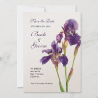 Save the Date - Einladung von Elegant Iris Monogra