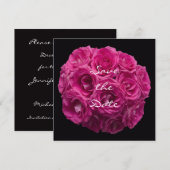 Save the Date Einladung — wunderschöne Rosen (Vorne/Hinten)
