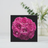 Save the Date Einladung — wunderschöne Rosen (Stehend Vorderseite)