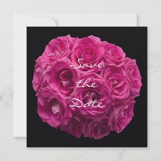 Save the Date Einladung — wunderschöne Rosen (Vorderseite)