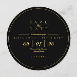 Save the Date Einladung zu Black and Gold