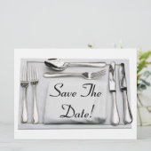 Save the Date Einladung zum Abendessen (Stehend Vorderseite)
