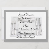 Save the Date Einladung zum Abendessen (Rückseite)