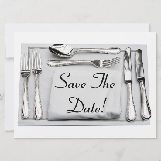 Save the Date Einladung zum Abendessen (Vorderseite)