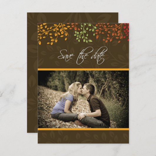 Save the Date Einladung zum Hochzeitsfeiern (Vorne/Hinten)