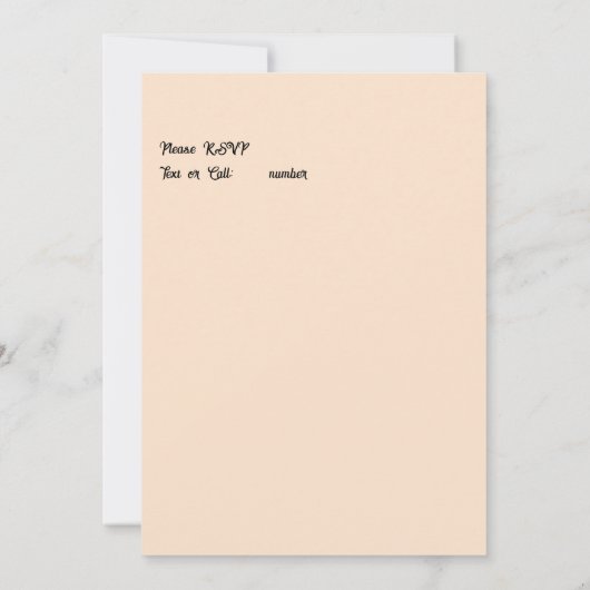 Save the Date Einladung zum Hochzeitsfeiern Peach (Rückseite)