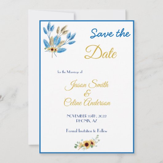 Save the Date Einladung zur Hochzeit (Vorderseite)