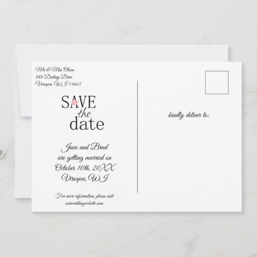 Save the Date Einladung zur Hochzeit (Rückseite)