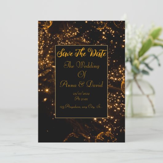 Save the Date Einladung zur Hochzeit (Stehend Vorderseite)