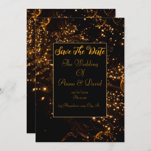 Save the Date Einladung zur Hochzeit (Vorne/Hinten)