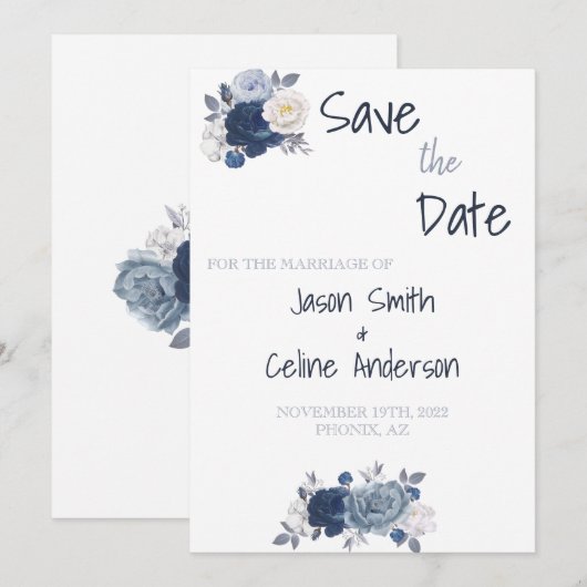 Save the Date Einladung zur Hochzeit (Vorne/Hinten)