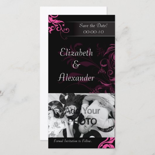 Save the Date - Einladung zur Hochzeit (Vorne/Hinten)