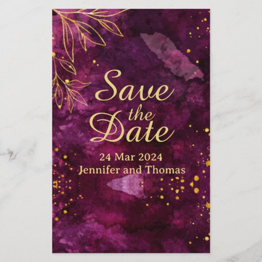 Save the Date Einladung zur Hochzeit Flyer (Hinten)