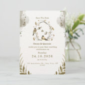 Save the Date Einladung zur Hochzeit von Wasserfar (Stehend Vorderseite)