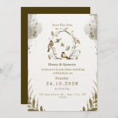 Save the Date Einladung zur Hochzeit von Wasserfar (Vorne/Hinten)